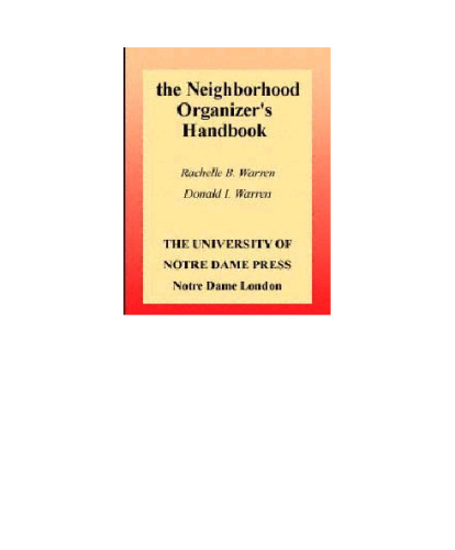 The neighborhood organizer's handbook