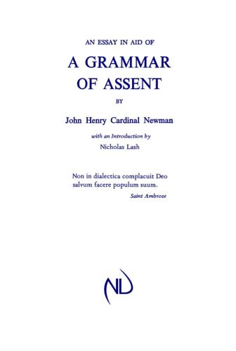 An Essay in Aid of A Grammar of Assent
