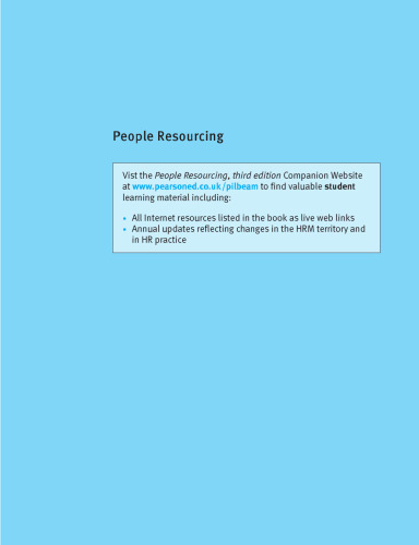 People resourcing : contemporary HRM in practice