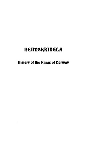 Heimskringla: History of the Kings of Norway