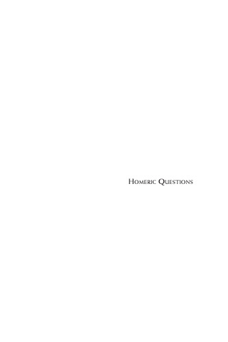 Homeric Questions