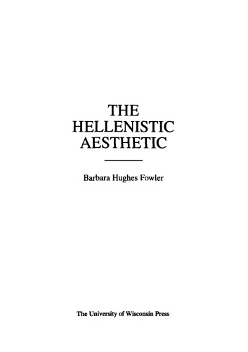 The Hellenistic Aesthetic