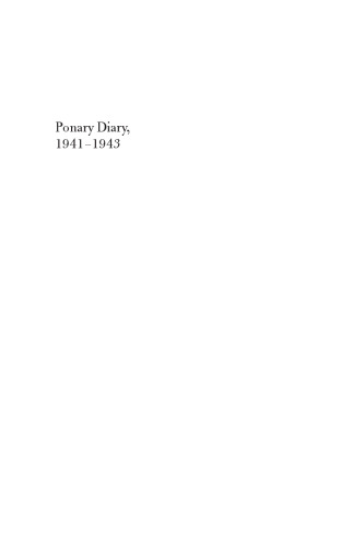Ponary Diary, 1941-1943: A Bystander’s Account of a Mass Murder