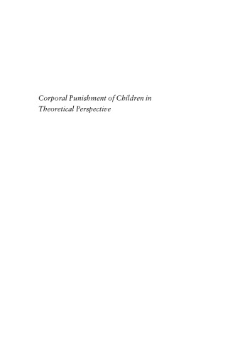 Corporal Punishment of Children in Theoretical Perspective