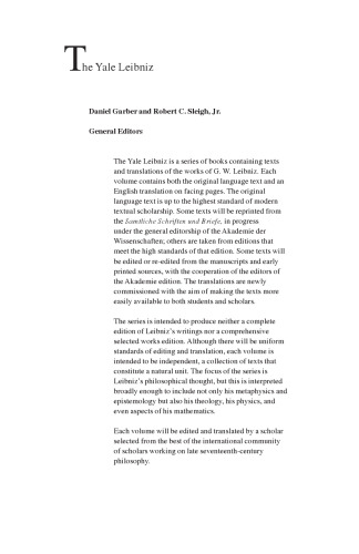 The Leibniz-Des Bosses Correspondence
