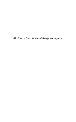 Rhetorical Invention and Religious Inquiry