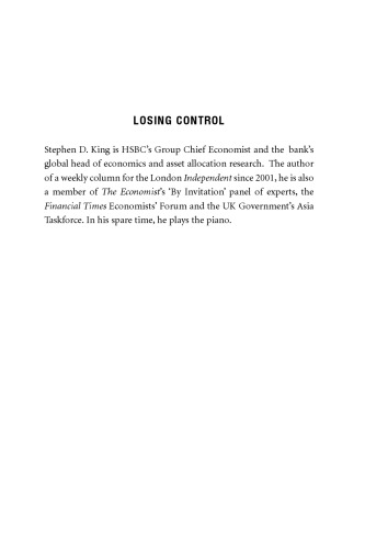 Losing Control: The Emerging Threats to Western Prosperity