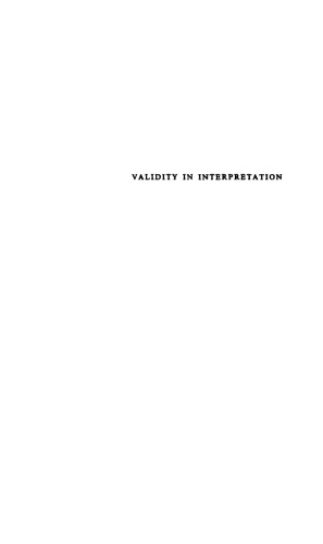 Validity in Interpretation