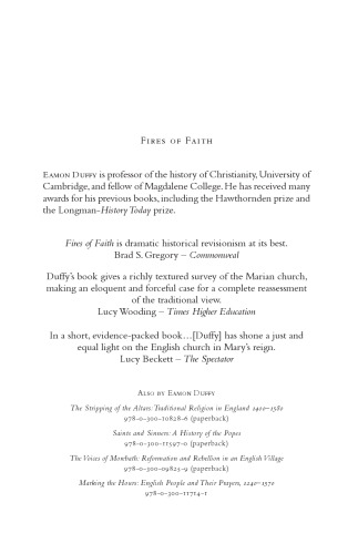 Fires of Faith: Catholic England under Mary Tudor