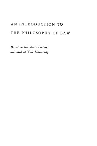An Introduction to the Philosophy of Law
