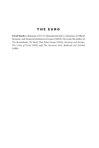 The Euro: The Battle for the New Global Currency