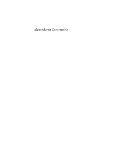 Alexander to Constantine: Archaeology of the Land of the Bible, Volume III
