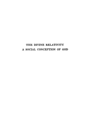 The Divine Relativity