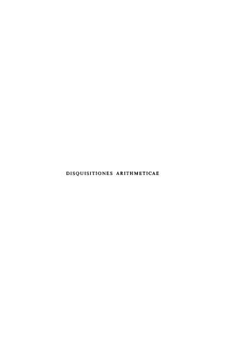 Disquisitiones Arithmeticae