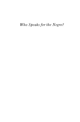 Who Speaks for the Negro?