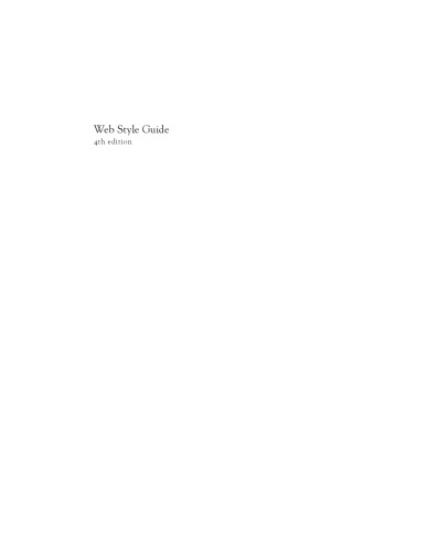 Web Style Guide, 4th Edition: Foundations of User Experience Design