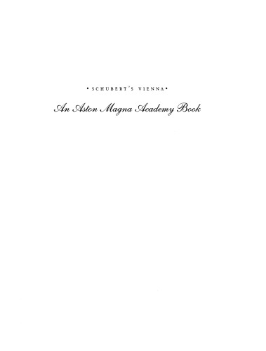 Schubert's Vienna