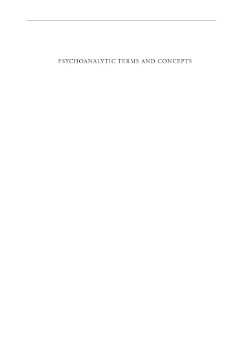 Psychoanalytic Terms and Concepts