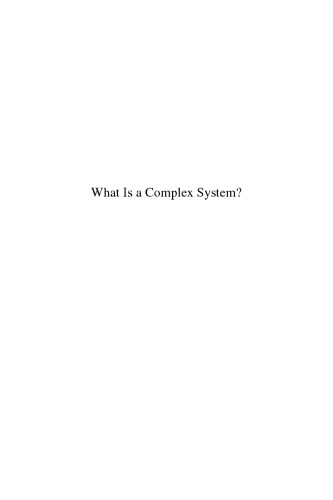 What Is a Complex System?