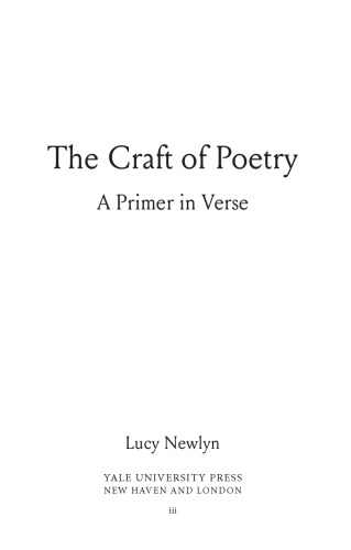 The Craft of Poetry: A Primer in Verse