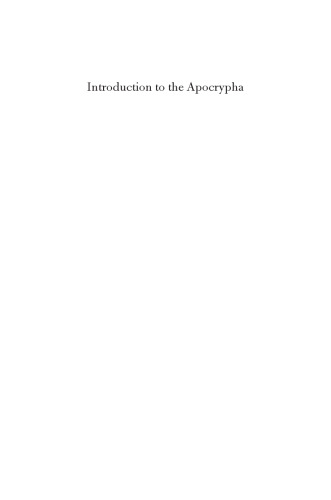Introduction to the Apocrypha: Jewish Books in Christian Bibles
