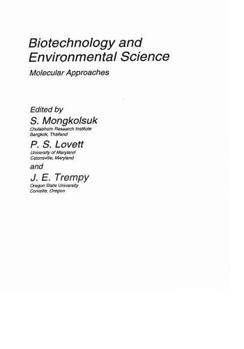 Biotechnology and Environmental Science: Molecular Approaches