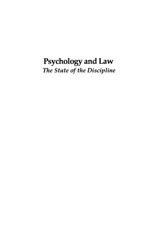 Psychology and Law: The State of the Discipline