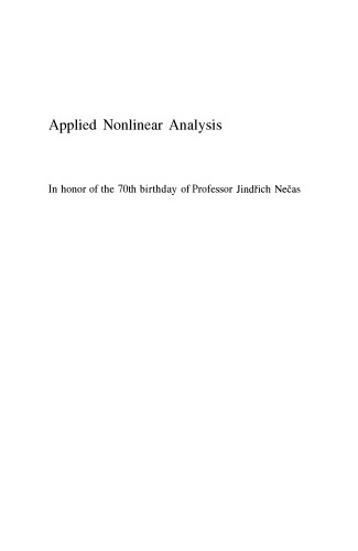 Applied Nonlinear Analysis