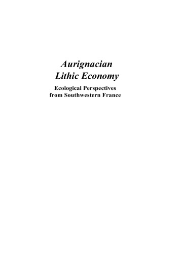 Aurignacian Lithic Economy: Ecological Perspectives from Southwestern France
