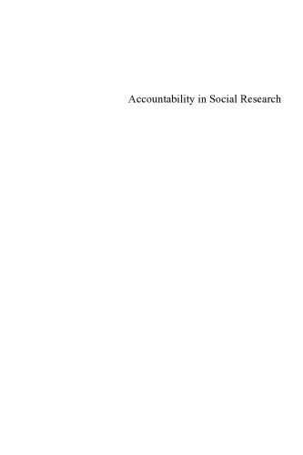 Accountability in Social Research: Issues and Debates