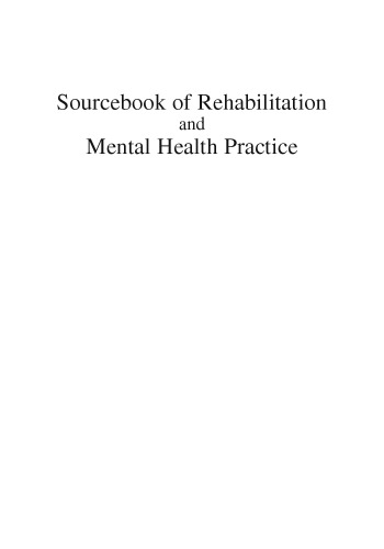 Sourcebook of Rehabilitation and Mental Health Practice