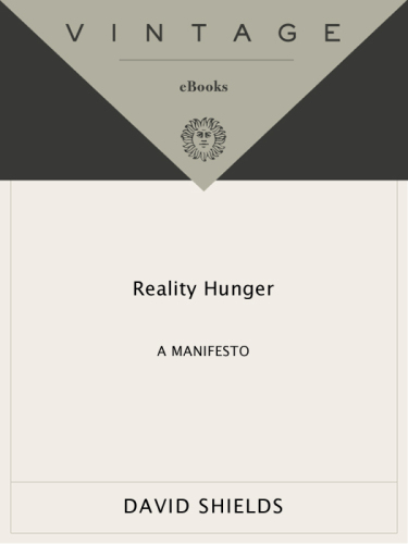 Reality hunger : a manifesto