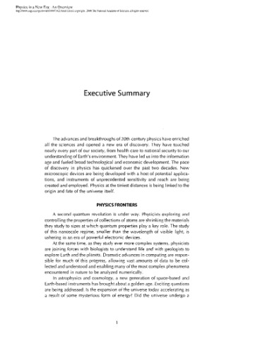 Physics in a new era: an overview