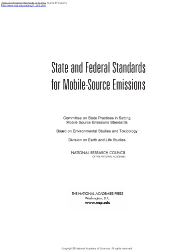 State and Federal Standards for Mobile Source Emissions