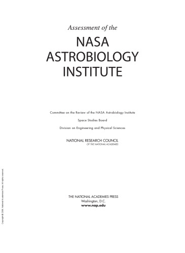 Assessment of the NASA Astrobiology Institute
