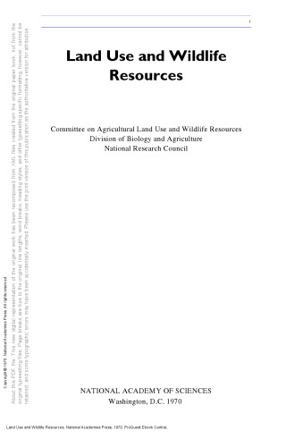 Land Use and Wildlife Resources