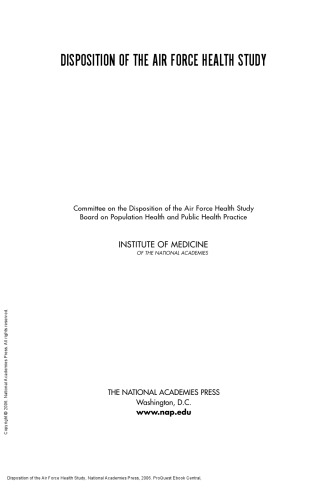 Disposition of the Air Force Health Study