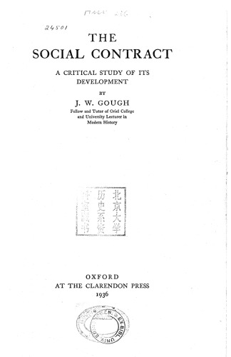 The Social Contract: A critical study of its development