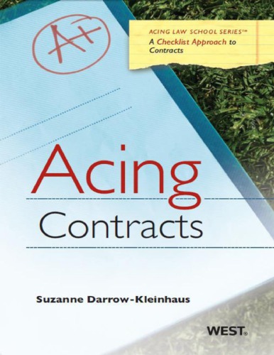 Acing Contracts: A Checklist Approach to Contracts Law