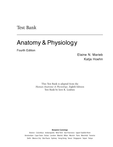 Test bank [to accompany] Anatomy & physiology