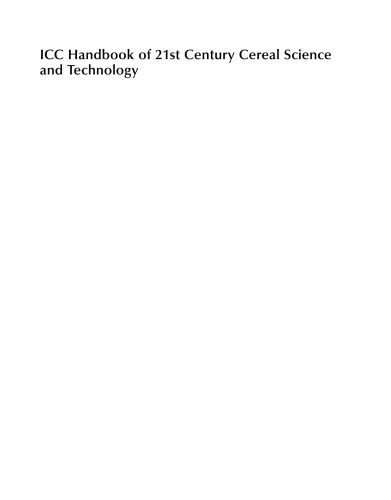 ICC Handbook of 21st Century Cereal Science and Technology
