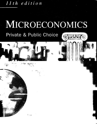 Microeconomics. Private and Public Choice