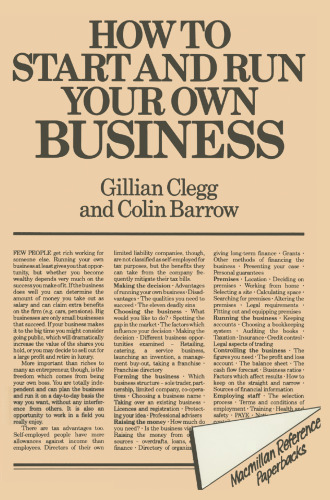 How to Start and Run your Own Business