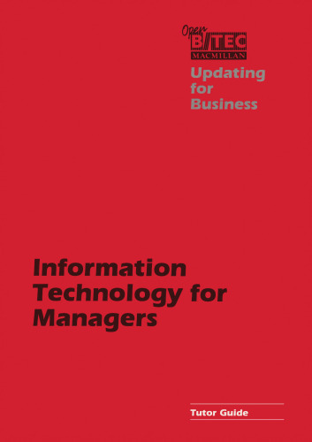 Information Technology for Managers Tutor Guide