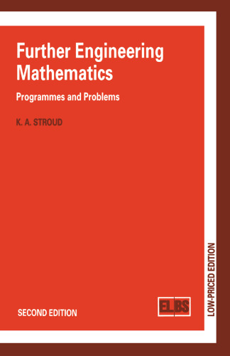 Further Engineering Mathematics: Programmes and Problems