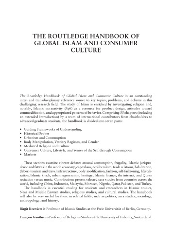 The Routledge Handbook of Global Islam and Consumer Culture