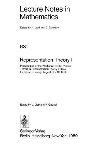 Representation Theory I
