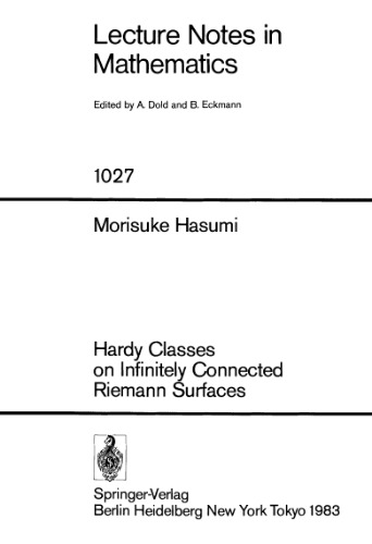 Hardy Classes on Infinitely Connected Riemann Surfaces