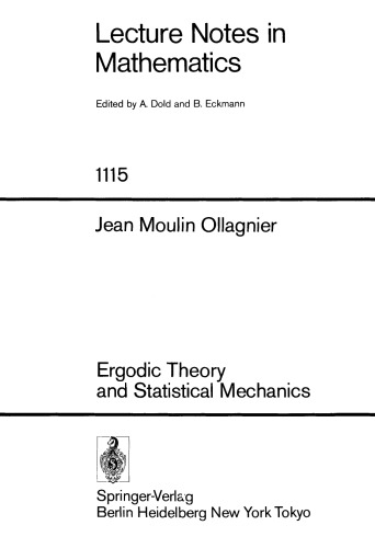 Ergodic Theory and Statistical Mechanics