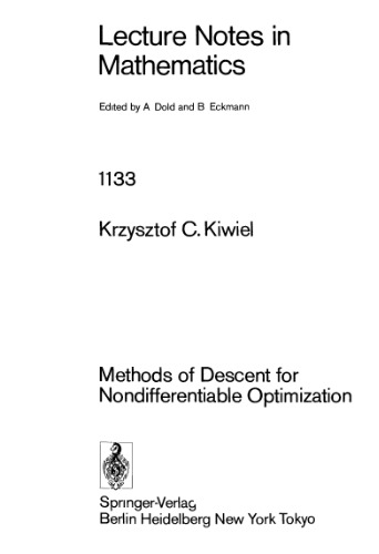 Methods of Descent for Nondifferentiable Optimization